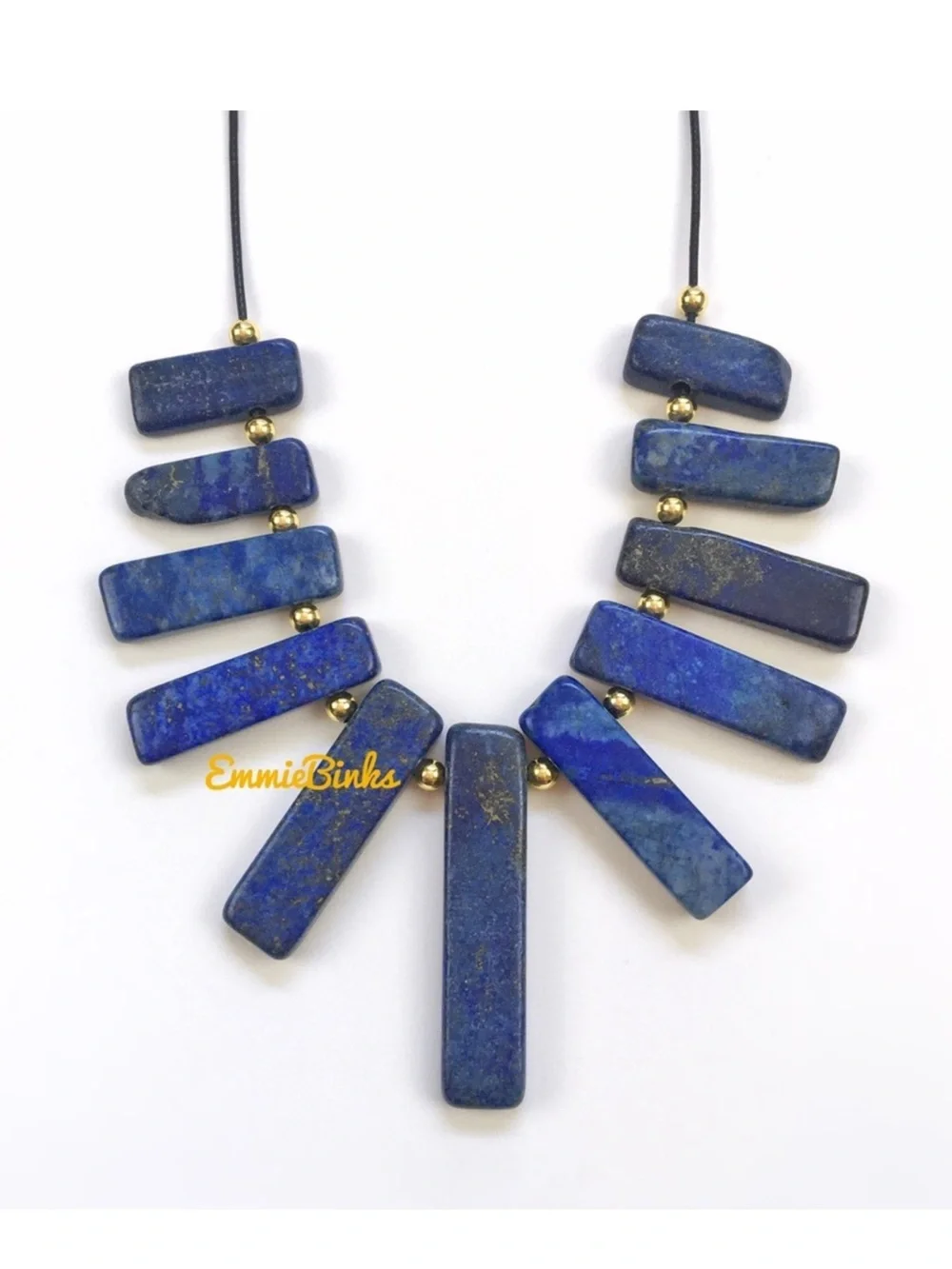 New Genuine Lapis Lazuli & Sodalite Gemstone Statement Collar Choker Necklace